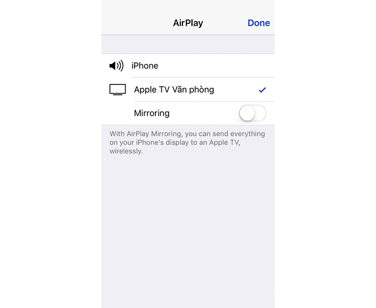 Bật tính năng chiếu màn hình Mirroring Bật tính năng chiếu màn hình Mirroring