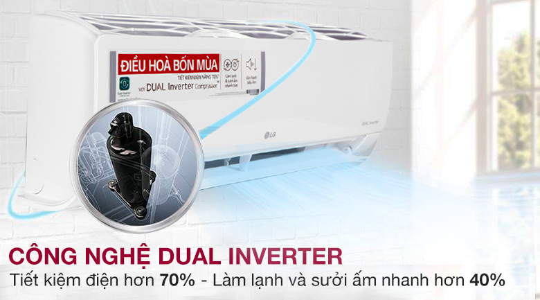 Dual Inverter - Điều hòa 2 chiều LG Inverter 12000 BTU B13END