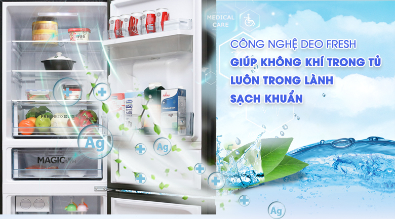 Kháng khuẩn Deo Fresh - Tủ lạnh Aqua 288 lít AQR-IW338EB