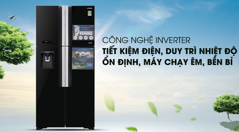 Công nghệ Inverter - Tủ lạnh Hitachi Inverter 540 lít R-FW690PGV7 GBK