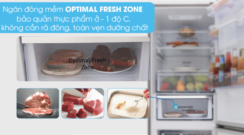 Ngăn đông mềm bảo quản thịt cá không cần rã đông - Tủ lạnh Samsung Inverter 307 lít RB30N4170S8/SV