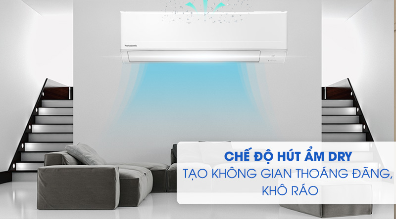 Máy lạnh Panasonic 1.5 HP CU/CS-N12WKH-8M -Không gian thoáng đãng, khô ráo nhờ chế độ hút ẩm