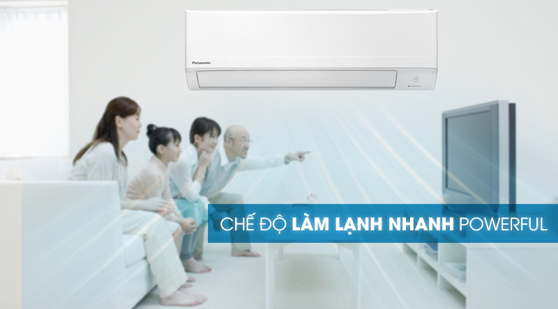 Máy lạnh Panasonic 1.5 HP CU/CS-N12WKH-8M - Làm lạnh nhanh cùng chế độ Powerful 