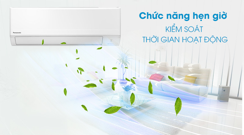 Máy lạnh Panasonic 1.5 HP CU/CS-N12WKH-8M -Tiện lợi, kiểm soát thời gian hoạt động nhờ chế độ hẹn giờ bật - tắt