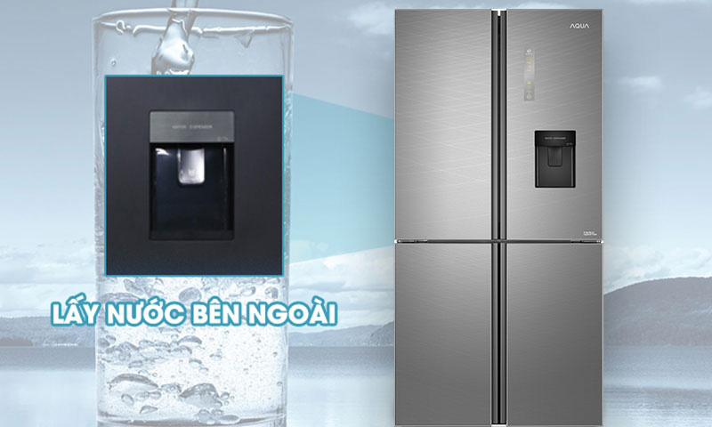 Tủ lạnh Aqua Inverter 456 lít AQR-IGW525EM GD