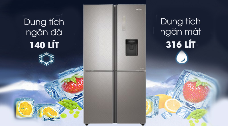 Tủ lạnh Aqua Inverter 456 lít AQR-IGW525EM GP