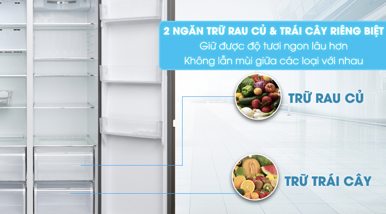 Tủ lạnh Aqua Inverter 518 lít AQR-IG585AS SG