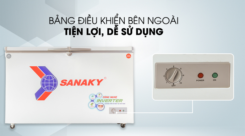 Tủ đông Sanaky Inverter 320 lít VH-4099W3