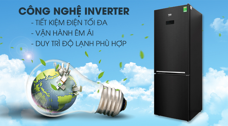 Tủ lạnh Beko Inverter 323 lít RCNT340E50VZWB