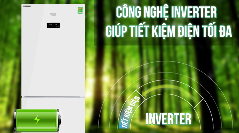 Tủ lạnh Beko Inverter 396 lít RCNT415E50VZGW