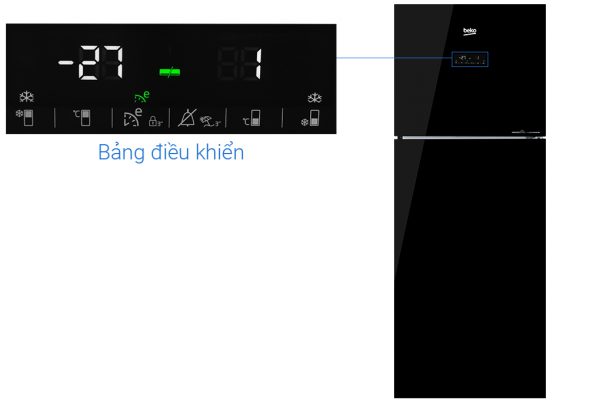 Tu Lanh Beko Inverter 375 Lit Rdnt401e50vzgb