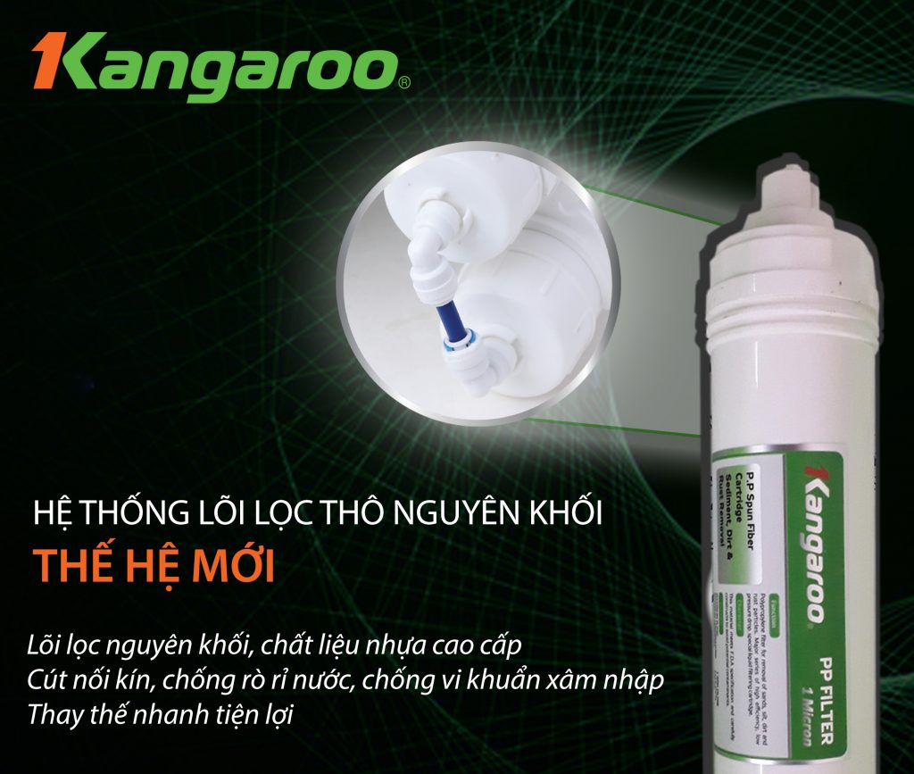 Máy lọc nước Kangaroo Hydrogen 2 vòi KG100HKVTU