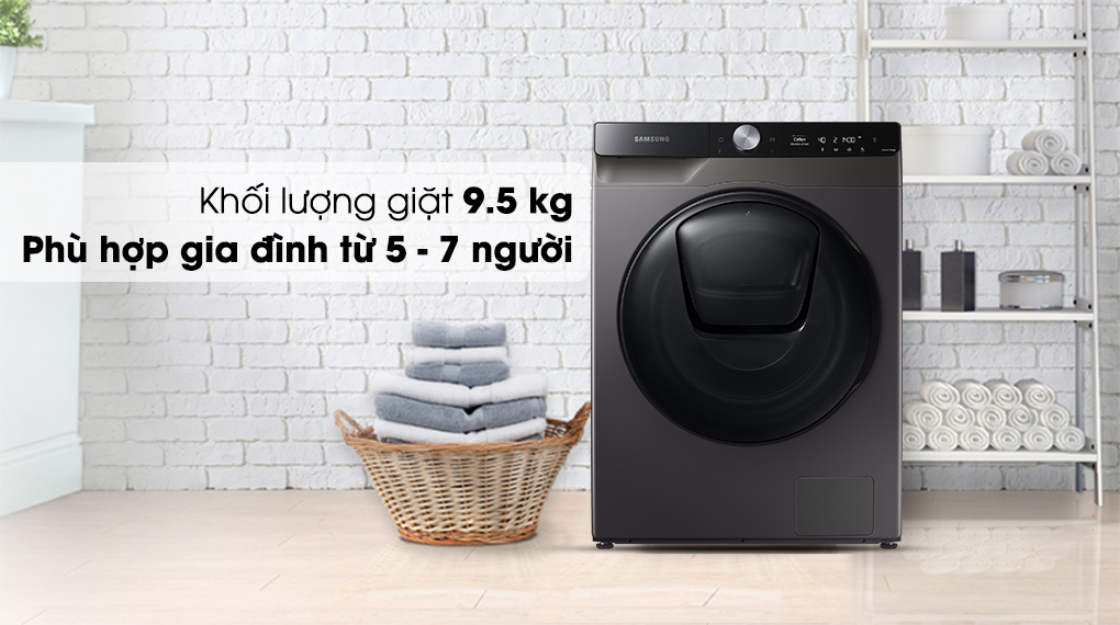 Máy giặt sấy Samsung Addwash Inverter 9.5kg WD95T754DBX