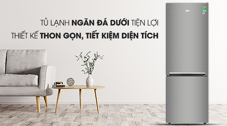 Tủ lạnh Beko Inverter 323 lít RCNT340I50VZX