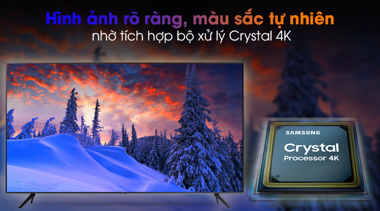 Smart Tivi Samsung 4K Crystal UHD 50 inch UA50AU7200