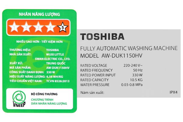 May Giat Toshiba Inverter 105 Kg Aw Duk1150hvmg