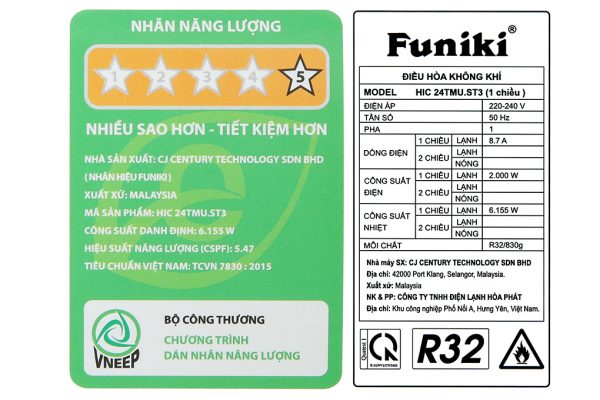 May Lanh Funiki Inverter 2.5 HP HIC24TMU