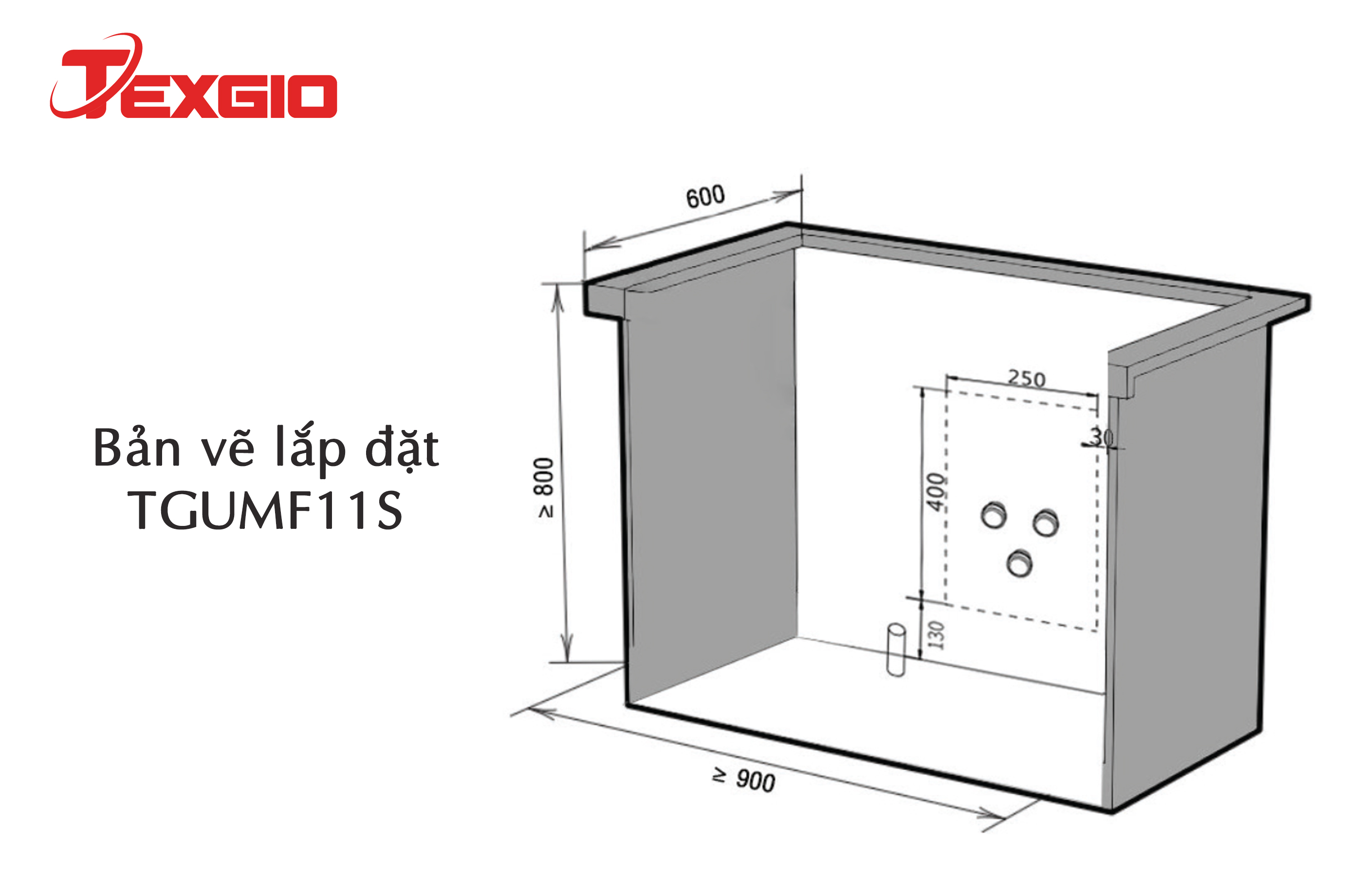 Máy rửa bát Texgio 11 bộ TGF3815B - Tích Hợp Rửa Sóng Siêu Âm, Sấy Khí Nóng, UV