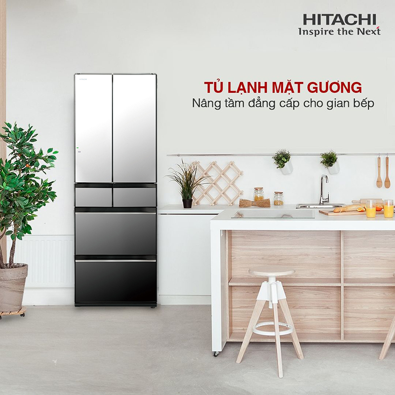 Tủ lạnh Hitachi Inverter 520 lít R-HW530NV X
