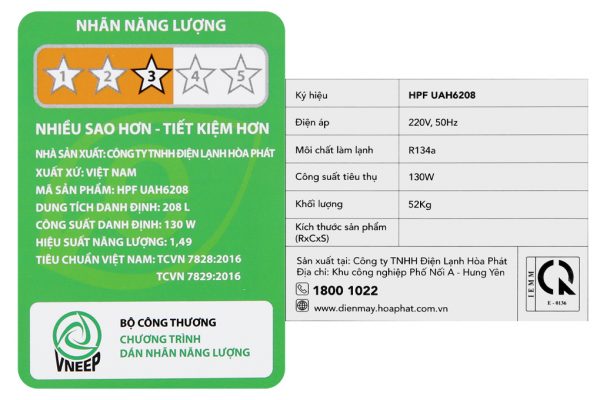Tu Dong Dung Hoa Phat 208 Lit Hpf Uah6208