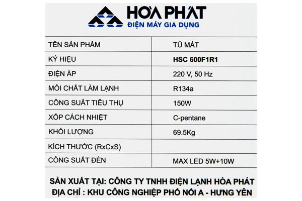 Tu Mat Hoa Phat 242 Lit Hsc 600f1r1