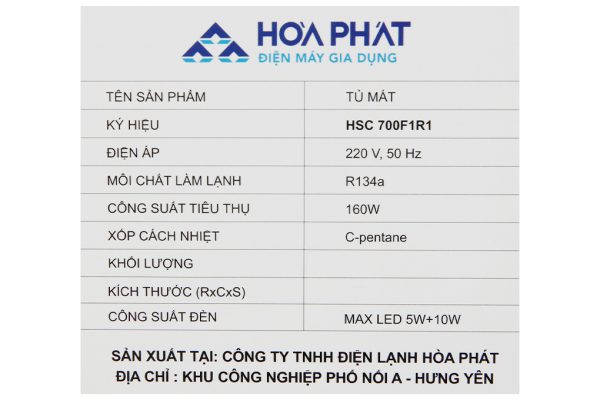 Tu Mat Hoa Phat 280 Lit Hsc 700f1r1