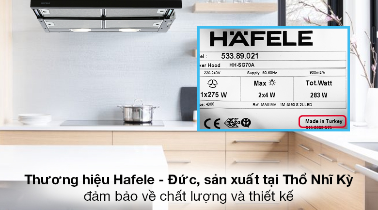 Máy hút mùi âm tủ Hafele HH-SG70A (533.89.021)