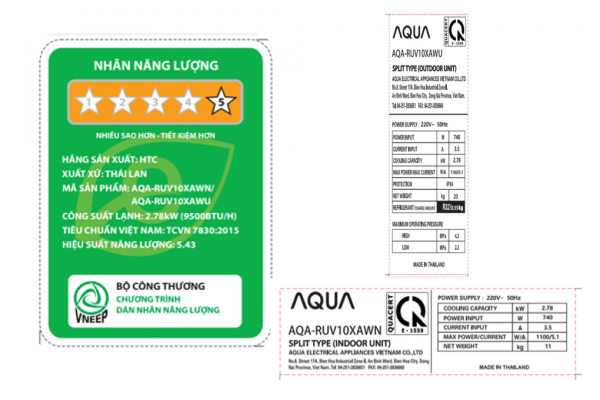 May Lanh Aqua Inverter 1 Hp Aqa Ruv10xaw