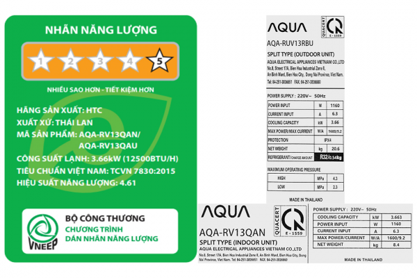 May Lanh Aqua Inverter 1.5 HP AQA RV13QA