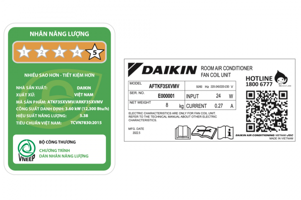 May Lanh Daikin Inverter 1.5 HP ATKF35XVMV