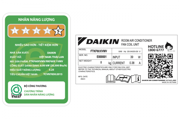 May Lanh Daikin Inverter 2.5 HP FTKF60XVMV