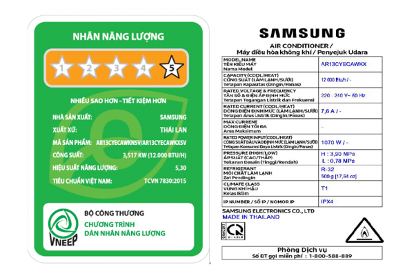 May Lanh Samsung Inverter 1.5 HP AR13CYECAWKNSV
