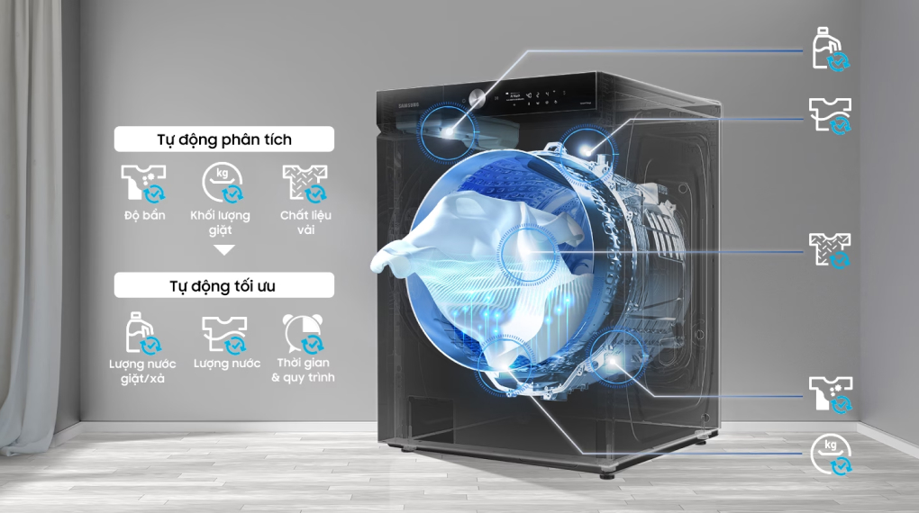 Máy giặt Samsung Bespoke AI Inverter 24 kg WF24B9600KV