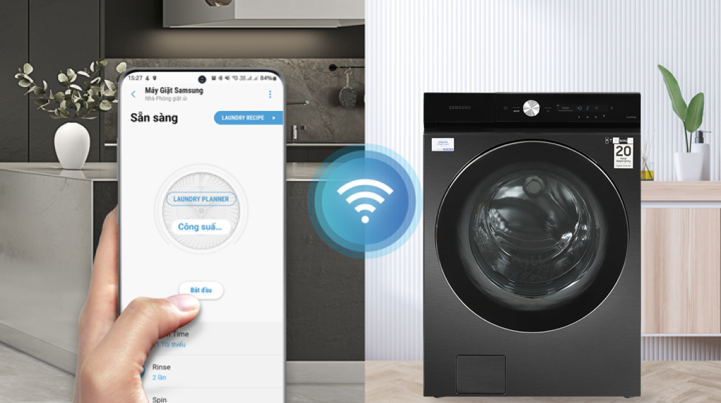 Máy giặt Samsung Bespoke AI Inverter 24 kg WF24B9600KV