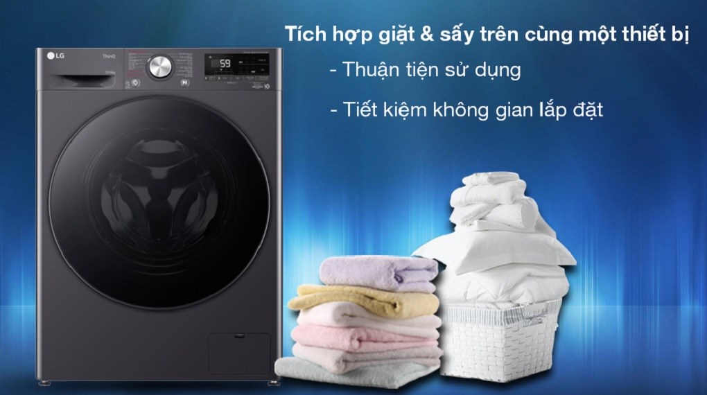 Máy giặt sấy LG Inverter giặt 10 kg - sấy 6 kg FV1410D4M1