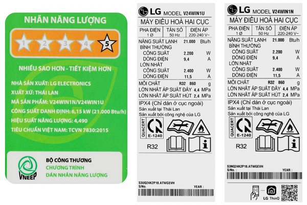 May Lanh Lg Inverter 2.5 HP V24WIN1