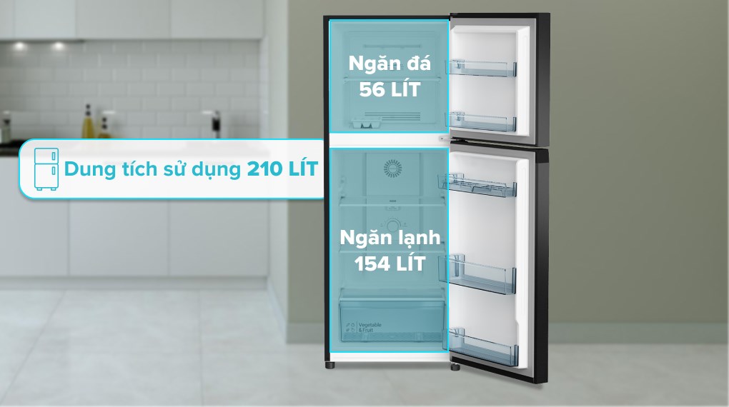 Tủ lạnh Hitachi Inverter 210 lít HRTN5230MUVN