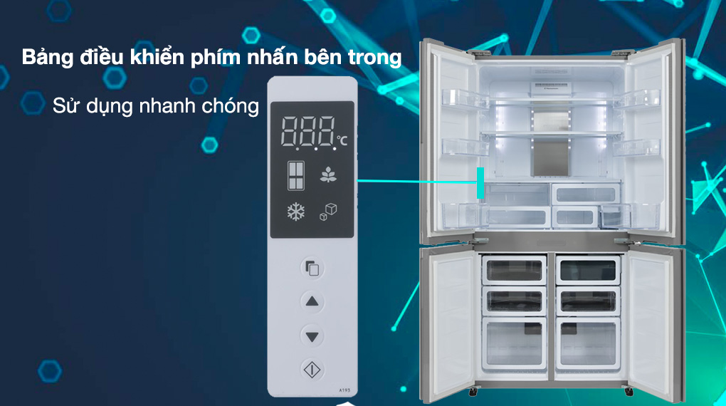 Tủ lạnh Sharp Inverter 607 lít Multi Door SJ-FXPI689V-RS