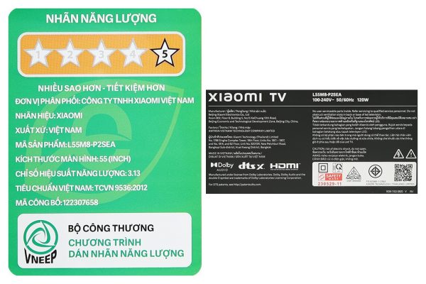 Google Tivi Xiaomi A 4K 55 inch L55M8-P2SEA