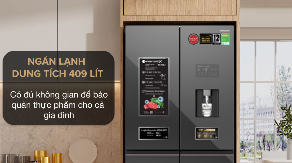 Tủ lạnh Panasonic Inverter 621 lít PRIME+ Edition Multi Door NR-XY680YMMV - Ngăn lạnh