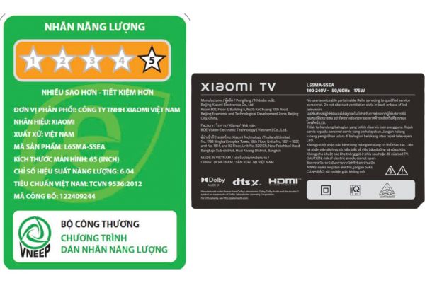 Google Tivi Xiaomi A Pro 4K 65 inch L65MA-SSEA