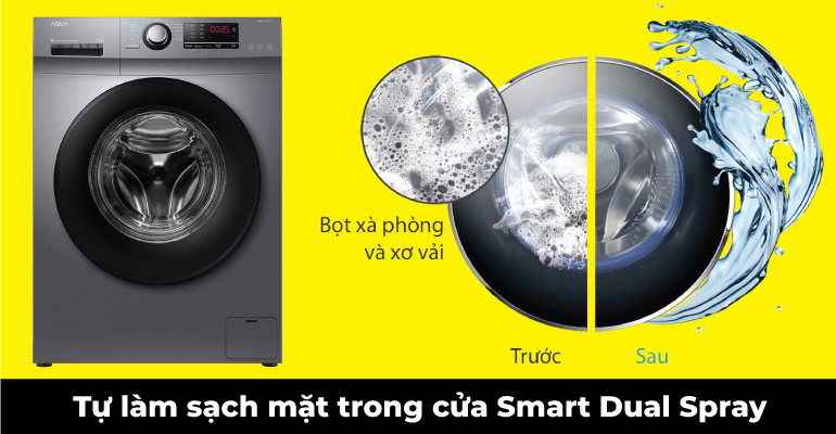 Tự làm sạch mặt trong cửa Smart Dual Spray