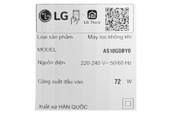 Máy lọc không khí LG PuriCare 360 Alpha Double AS10GDBY0