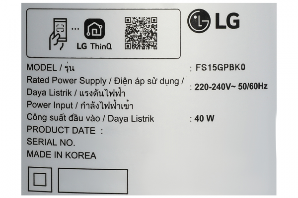 Máy lọc không khí LG PuriCare AeroTower Hit FS15GPBK0