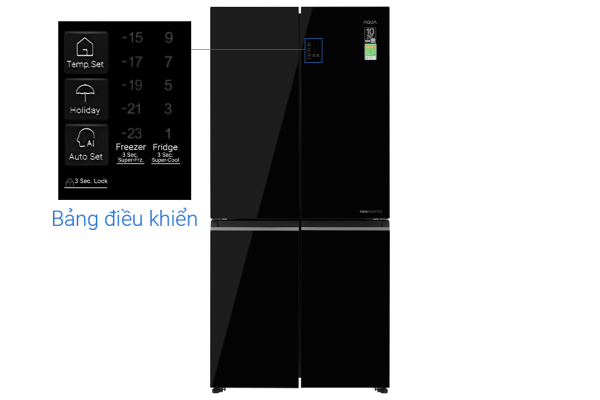 Tủ lạnh Aqua Inverter 469 lít AQR-M536XA(GB)