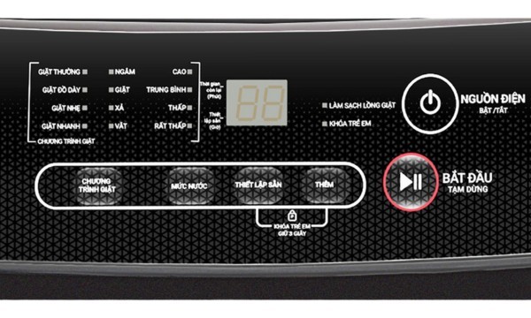 Máy giặt Sharp 10 kg ES-Y100HV-S - Bảng điều khiển tiếng Việt