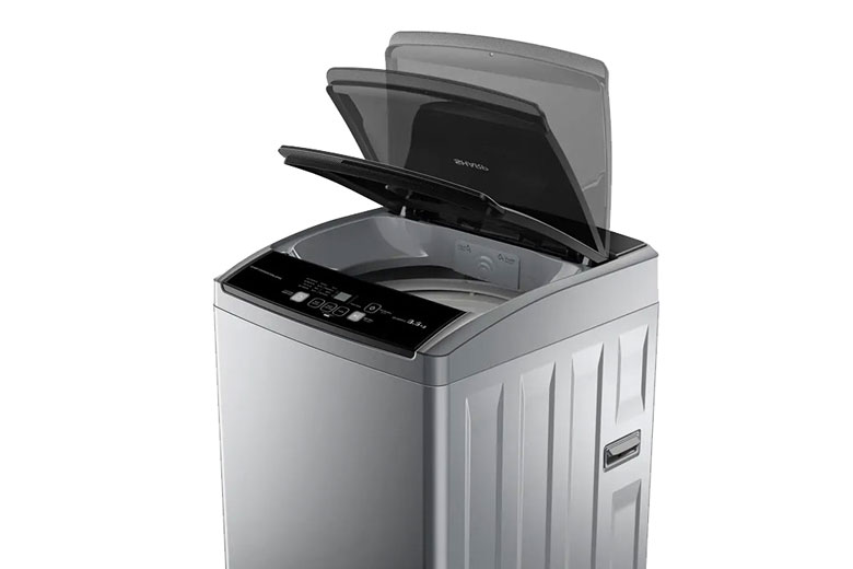 Máy giặt Sharp 8.5kg ES-Y85HV-S lồng đứng - Thiết kế nắp giảm chấn thông minh