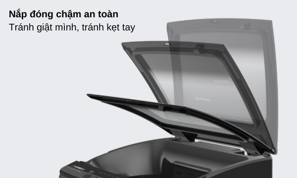 Máy giặt Sharp 9 kg ES-Y90HV-S - Nắp kính cường lực
