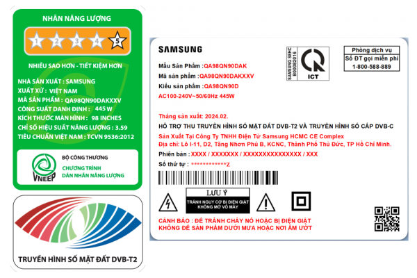 Smart Tivi Neo QLED Samsung 4K 98 inch QA98QN90D