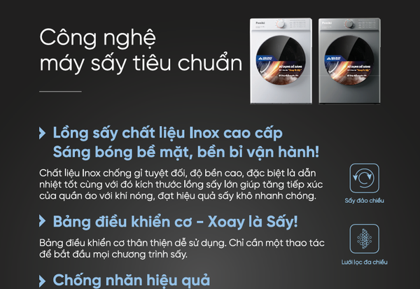 Máy sấy thông hơi Funiki HD V680AW 8kg 5-min